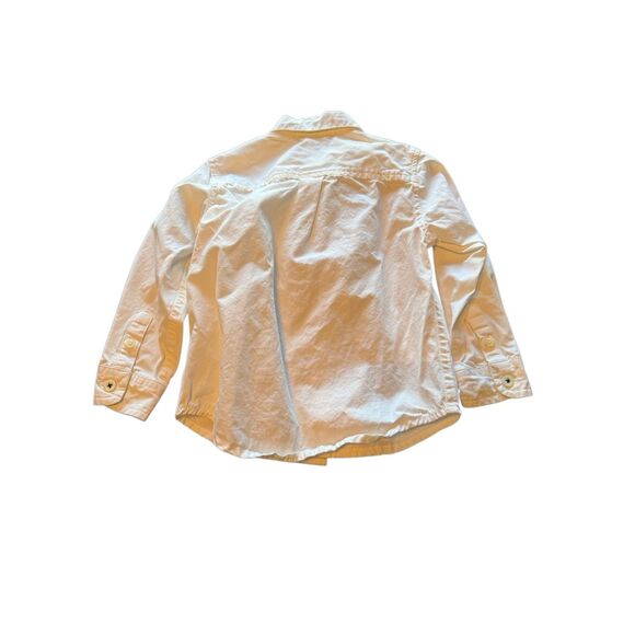 Gymboree long sleeve button down white reindeer boys sz 2T - Picture 2 of 6